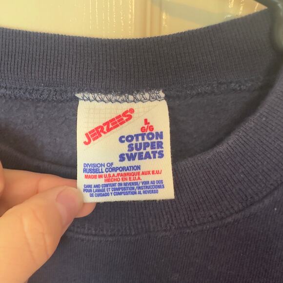 Vintage Jerzees Super Sweats 80s 90s Lakeview Crewneck Sweatshirt Size L USA - Picture 4 of 7